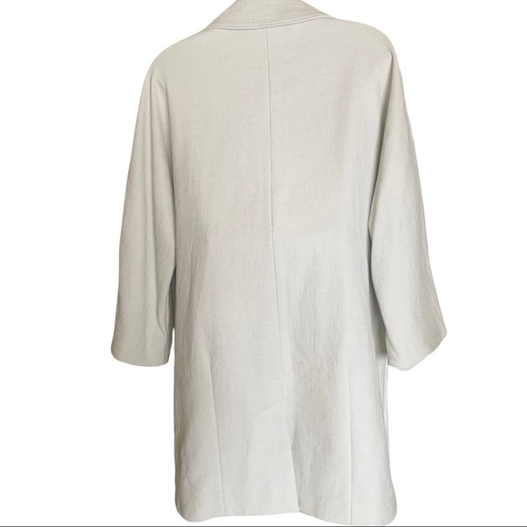 Free People White Textured Vegan Leather Button Down Car Coat S - Picture 4 of 13